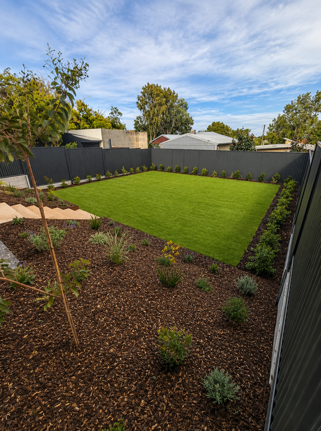 The same garden after completion