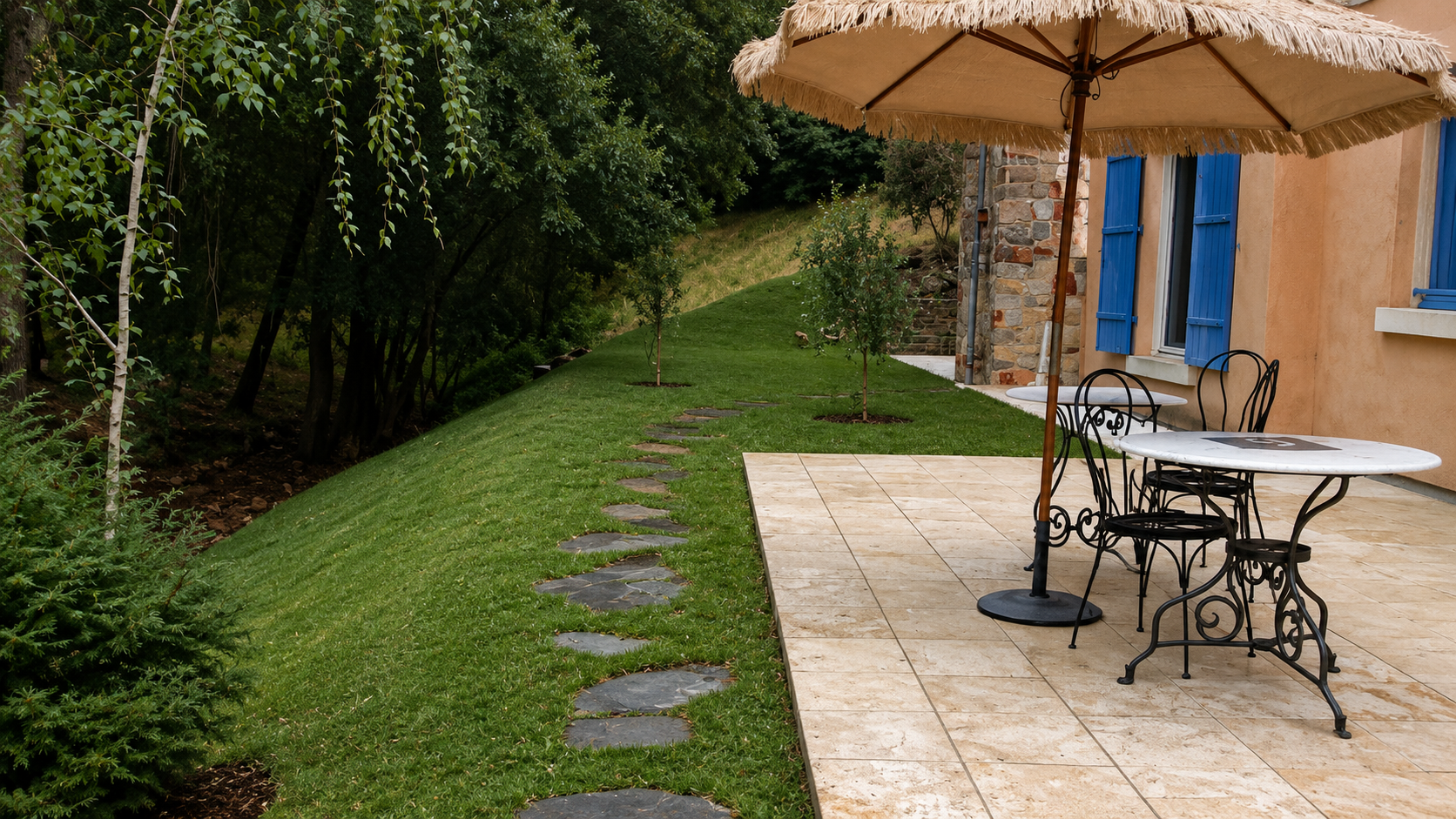 The same garden after completion